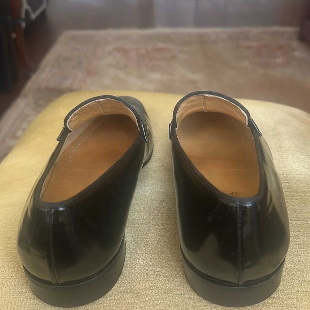 Mariano Black Patent Leather Dress Loafers Tuxedo Opera Shoes for Men Size 9
